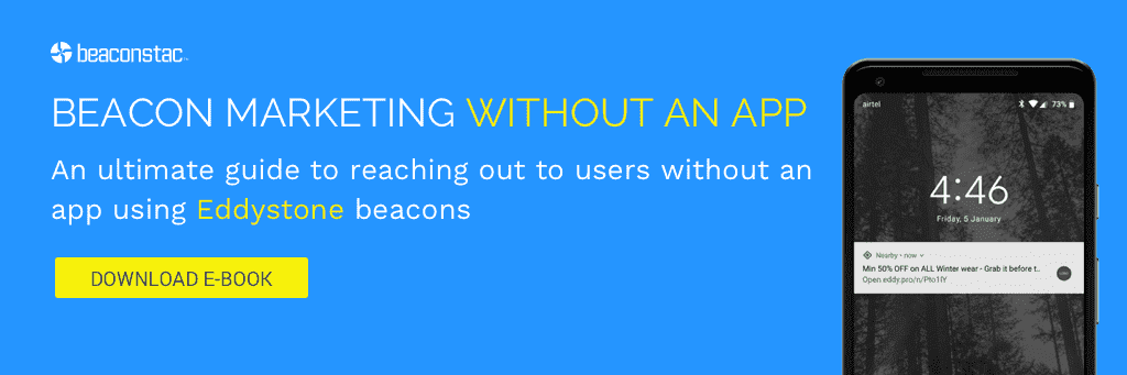 Beacon marketing without an app