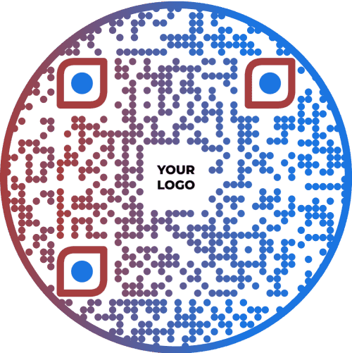 QR Code generated with a circular design